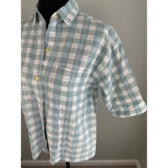 Vintage Company One Plaid Short Sleeve Button-Up - Large - Picture 3 of 7